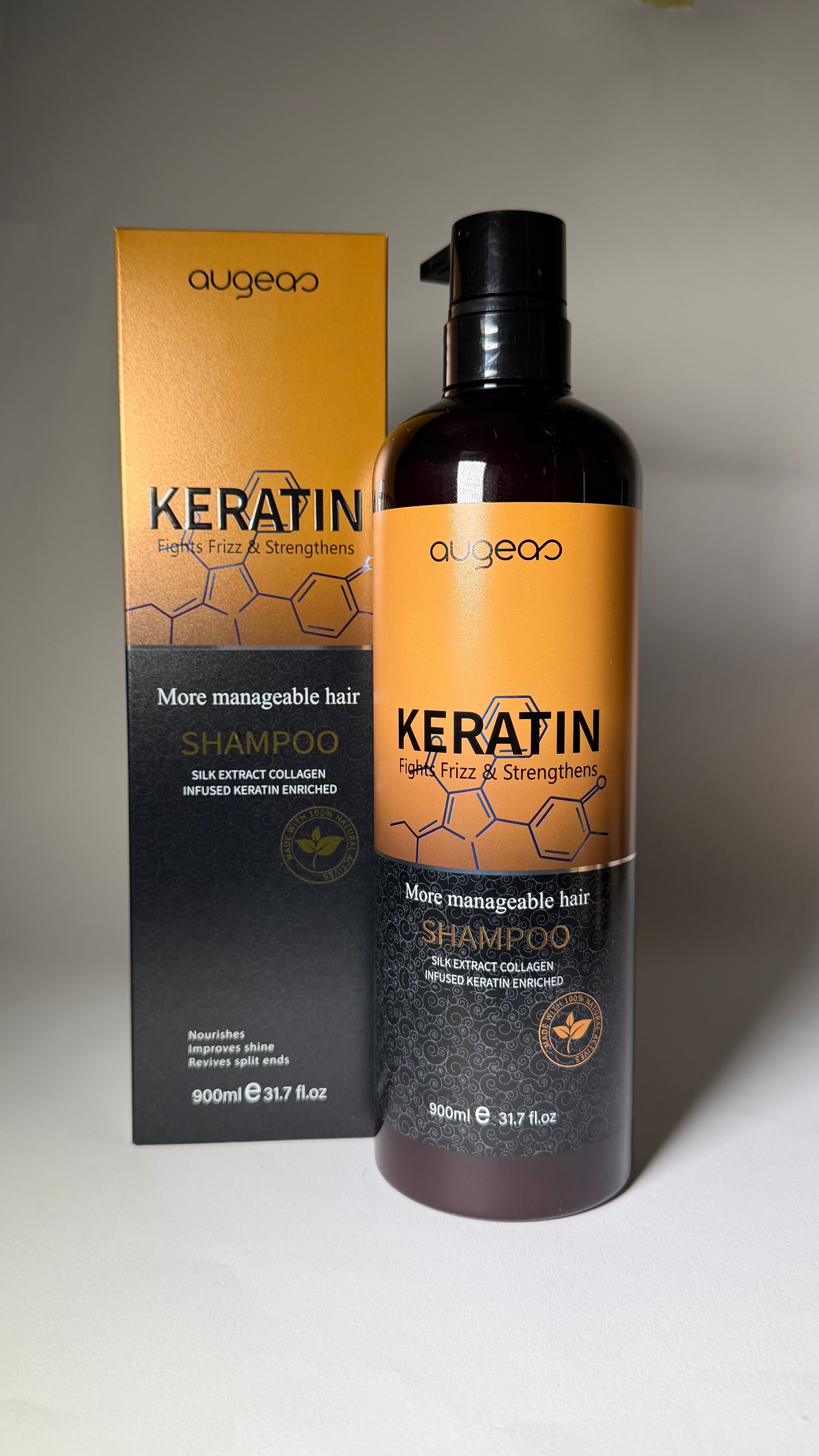 Șampon cu keratină pentru repararea și hidratarea părului – 900 ml