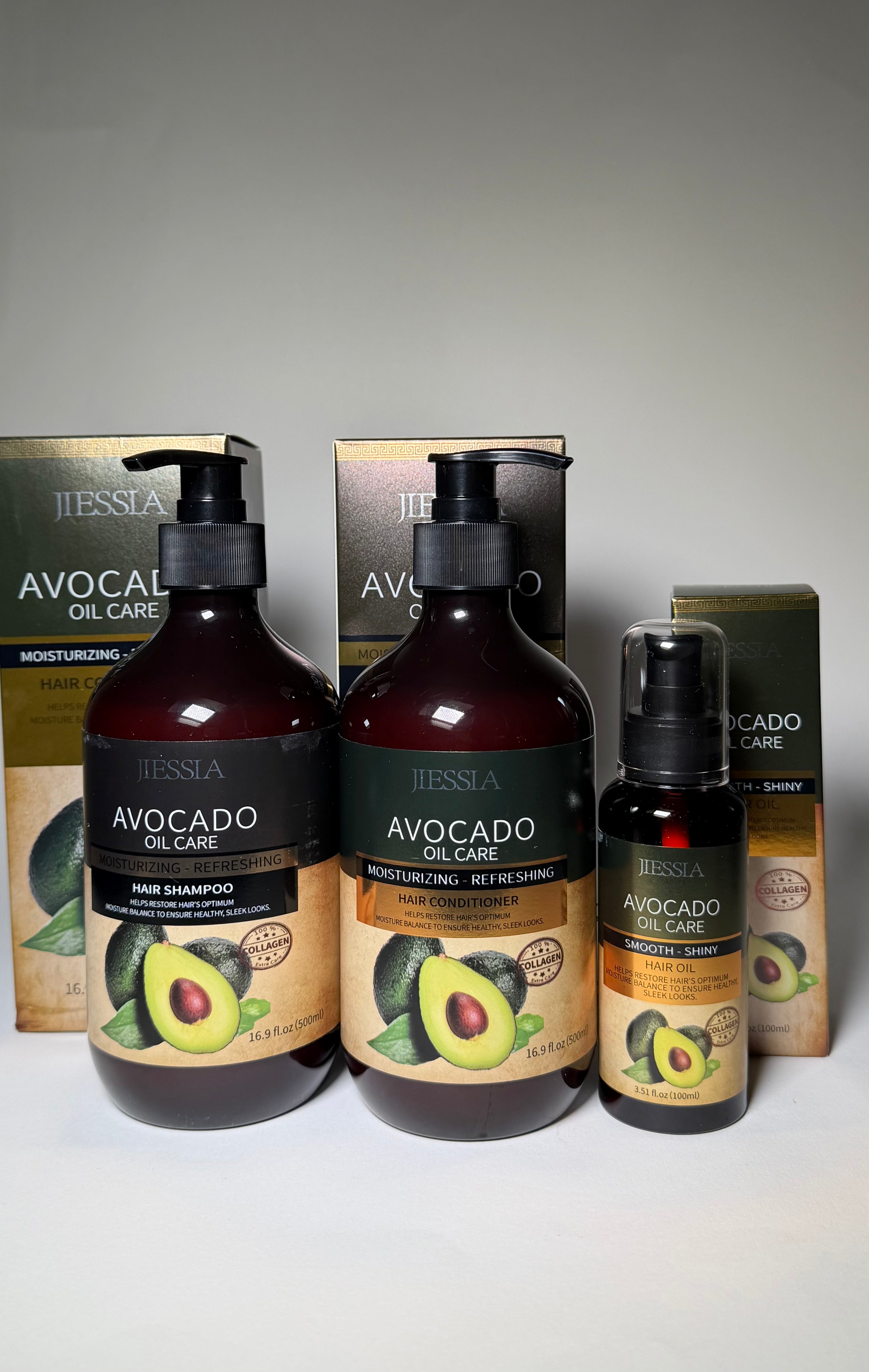 Set cu ulei de avocado pentru îngrijirea părului și scalpului