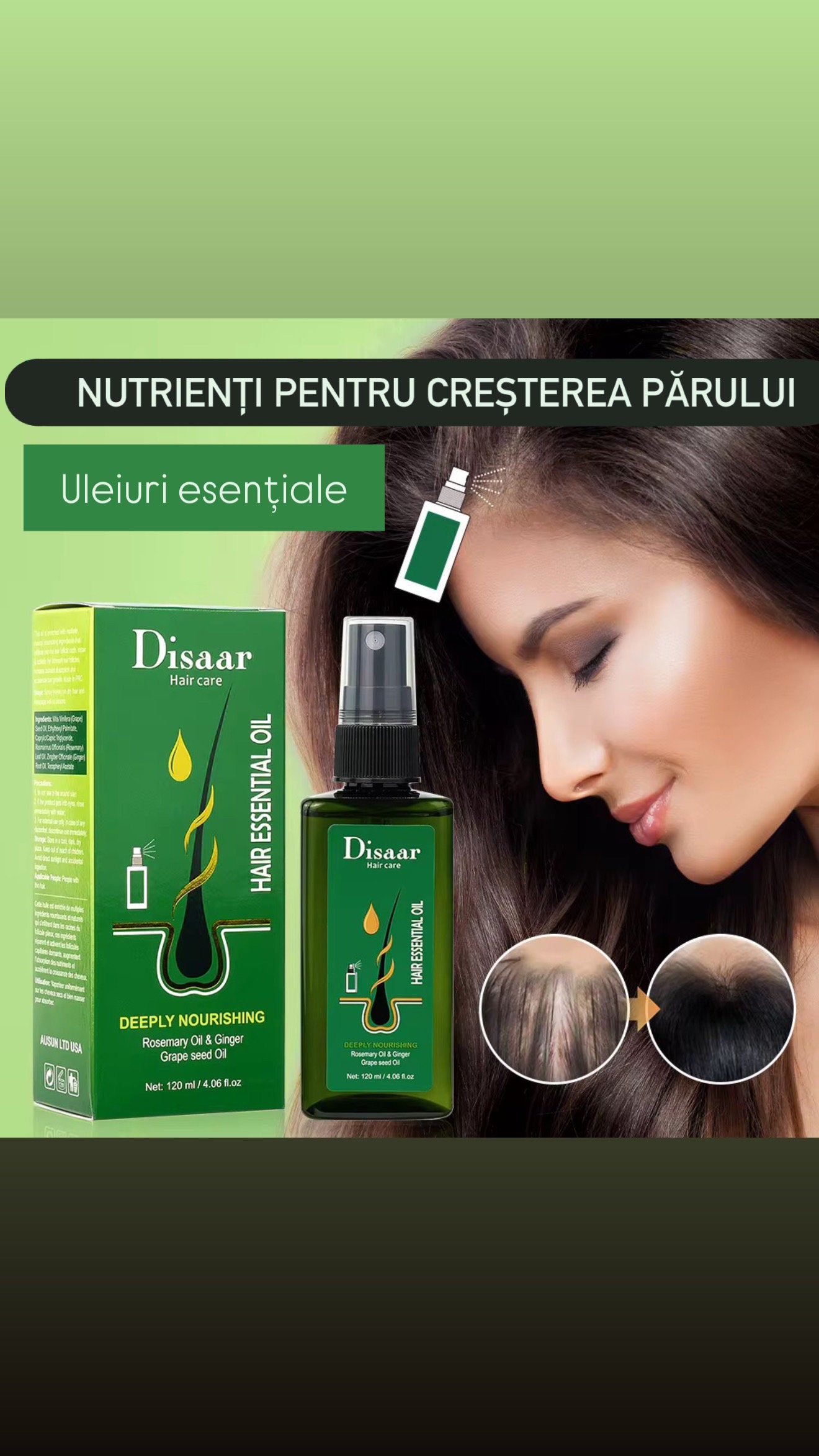 Spray pentru creșterea părului