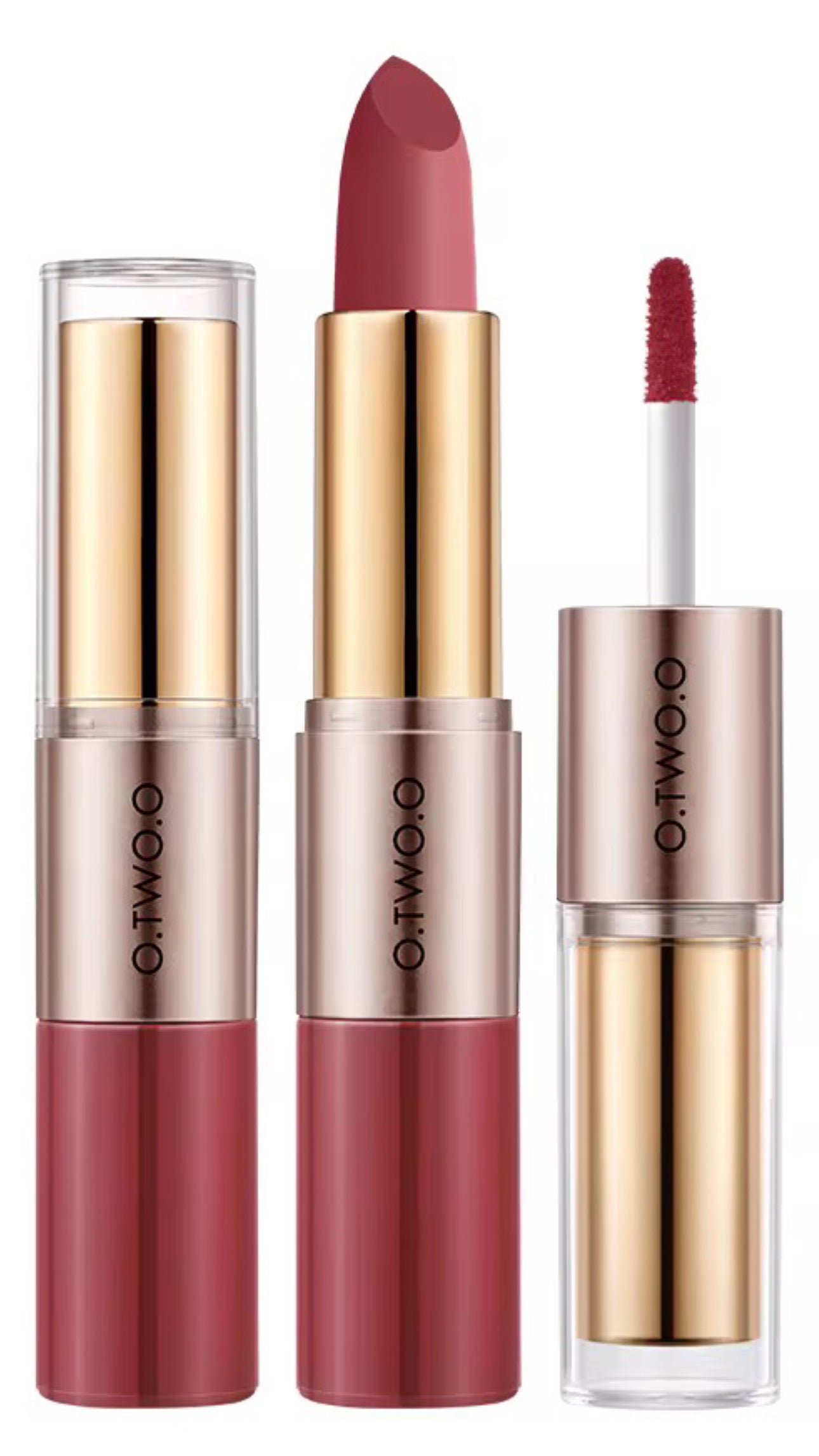 O.TWO.O – Ruj 2-în-1: ruj solid + ruj lichid